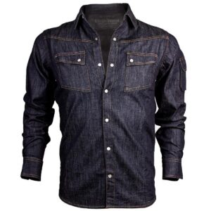 Tunic Denim Double Pocket Shirt For Men