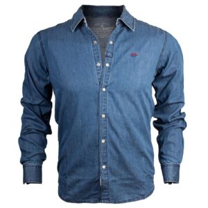 Denim No Pocket Shirt For Men